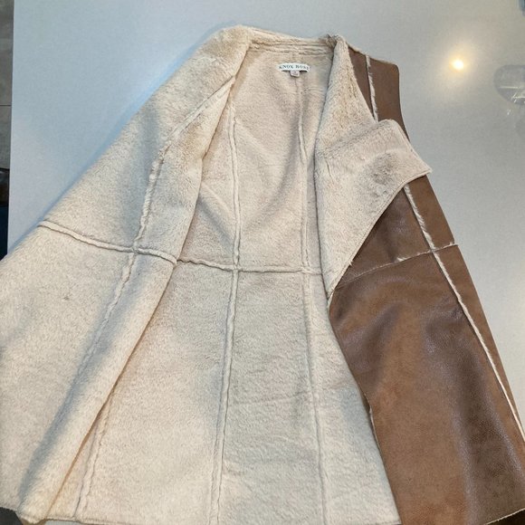 Knox Rose Faux Fur & Faux Sued Vest, Women's M - Picture 4 of 4